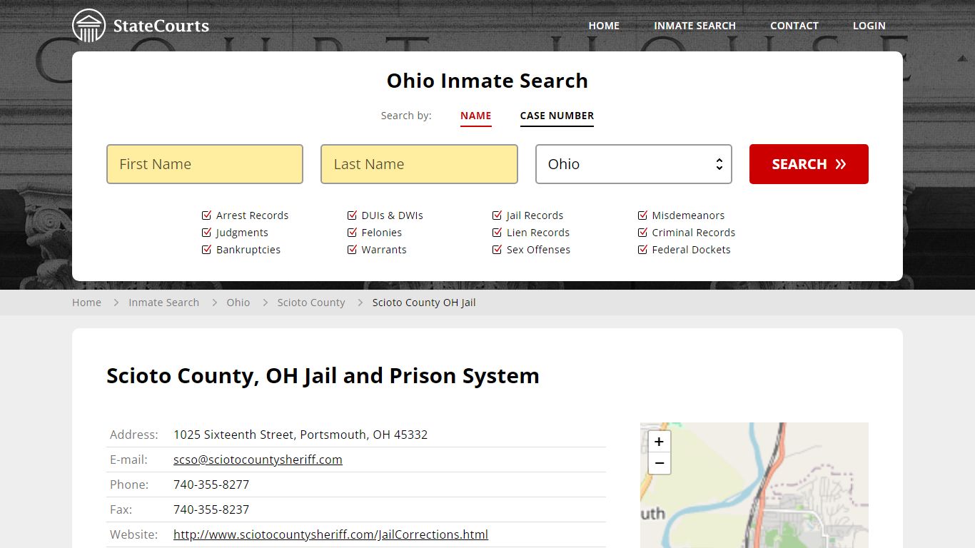 Scioto County OH Jail Inmate Records Search, Ohio - StateCourts